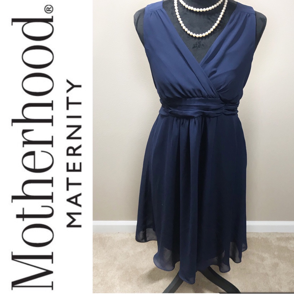 Motherhood Maternity Navy Sleeveless Dress Sz S